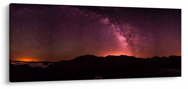 Obraz ružovej mliečnej cesty (120x50 cm)
