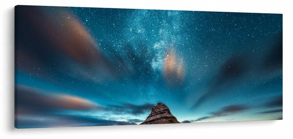 Obraz modrej mliečnej cesty (120x50 cm)