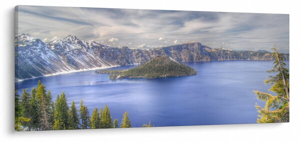 Obraz horského jazera (120x50 cm)