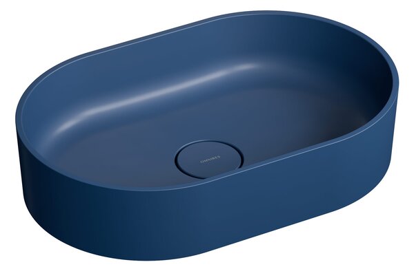 Omnires Ovo M+ umývadlo 55x36 cm oválny pultové umývadlo modrá OVOUNMB