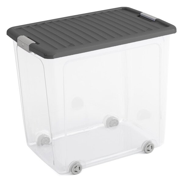 Plastový úložný box s vekom 56,5x39x51,5 cm W box XL – KIS
