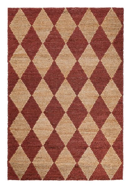 Ručne tkaný koberec s prímesou juty v terakotovej farbe 120x170 cm Effie Diamond – Flair Rugs