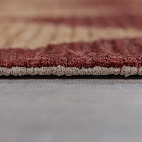Ručne tkaný koberec s prímesou juty v terakotovej farbe 120x170 cm Effie Diamond – Flair Rugs