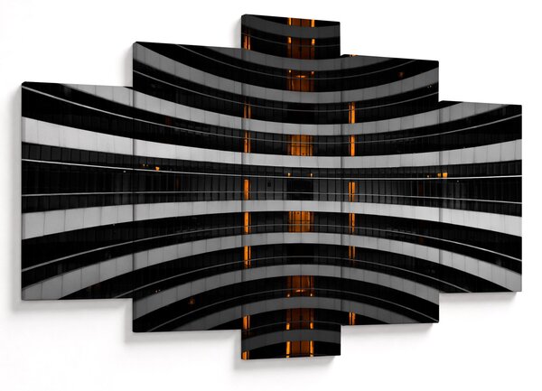 Abstraktný obraz - budova (150x105 cm)