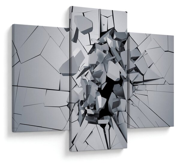Obraz abstrakcie 3D (90x60 cm)