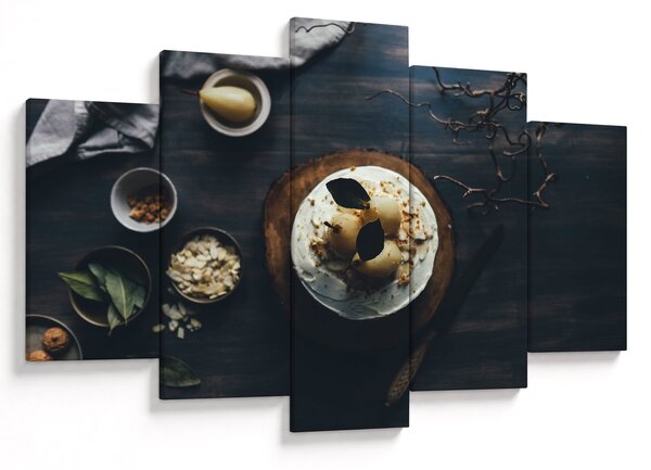 Obraz dezertu na stole (150x105 cm)