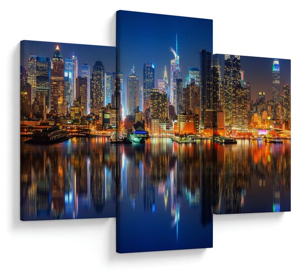 Obraz Manhattanu v noci (90x60 cm)
