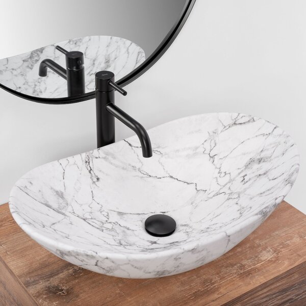 Umývadlo na dosku REA ROYAL 60 Statuario Marble Matt