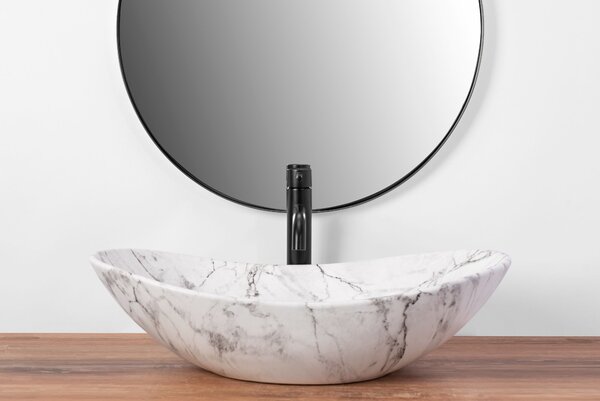 Umývadlo na dosku REA ROYAL 60 Statuario Marble Matt
