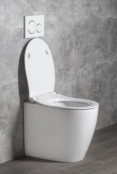 Isvea Isvea, SENTIMENTI WC misa stojaca, Rimless, 36x55cm spodný/zadný odpad, biela, 10SM10004SV