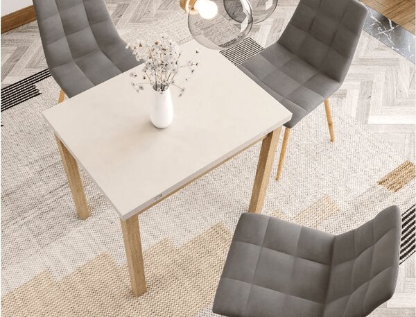 Rozkladací jedálenský stôl FLIP 80(160)X80 cm, kašmír/dub Cremona Torro