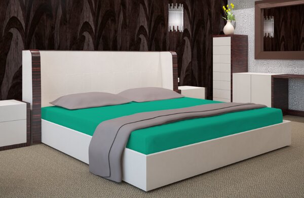 Dekorstudio Prestieradlo Jersey s gumičkou smaragdové PRZJ-038 Varianta: Prestieradlo na matrac 180x200cm