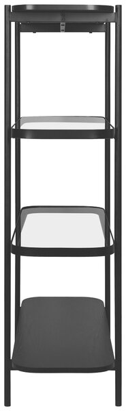 REGÁL, sivá, čierna, železo, 90/120/34 cm Xora - Regály