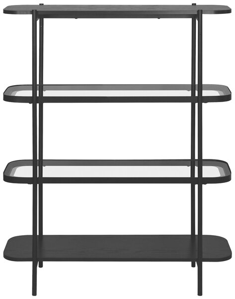 REGÁL, sivá, čierna, železo, 90/120/34 cm Xora - Regály