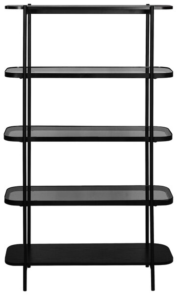 REGÁL, sivá, čierna, železo, 90/155/34 cm Xora - Regály