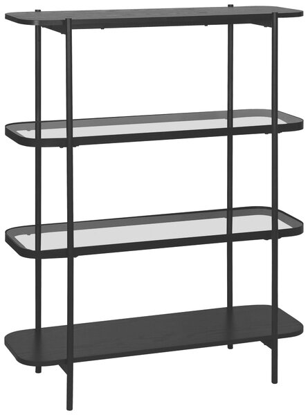 REGÁL, sivá, čierna, železo, 90/120/34 cm Xora - Regály