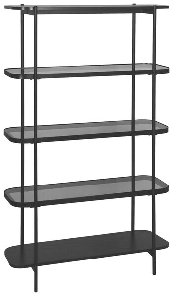 REGÁL, sivá, čierna, železo, 90/155/34 cm Xora - Regály