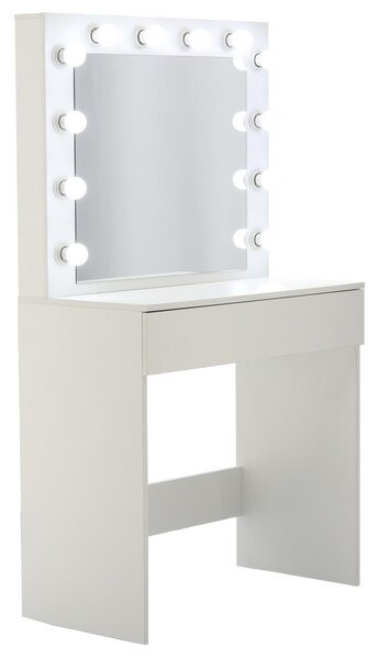 Toaletný stolík PEARL so zrkadlom a LED osvetlením PHO9452