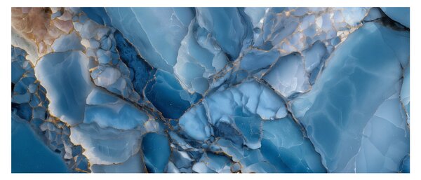 Obraz - Modrý členitý mramor (120x50 cm)
