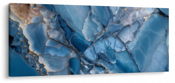 Obraz - Modrý členitý mramor (120x50 cm)