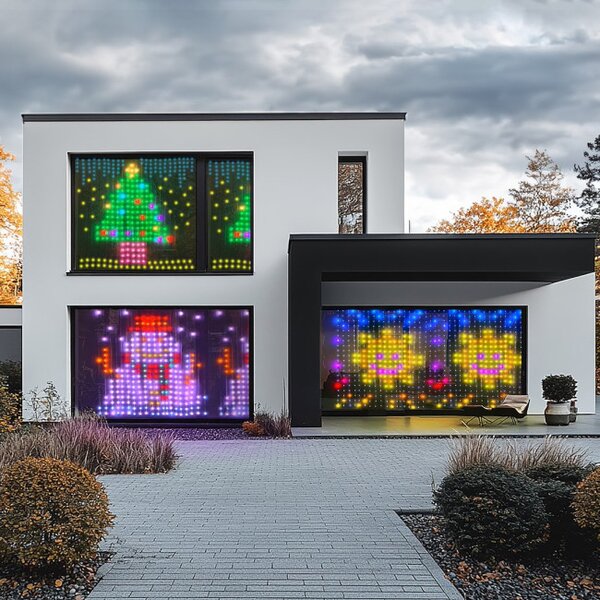 Svetelný záves 400 LED 200×200 cm viacfarebný