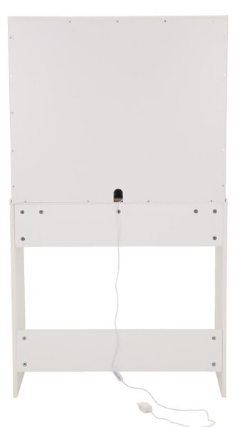 Toaletný stolík s LED zrkadlom biely 140x41,5x80cm