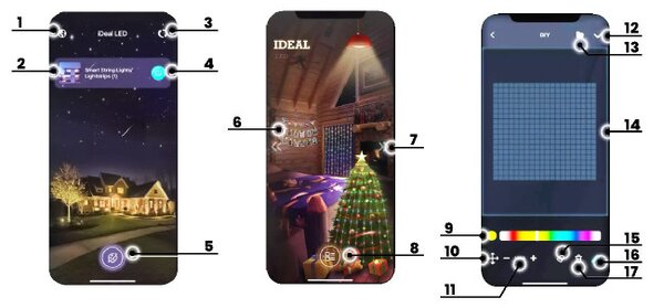 Svetelný záves 400 LED 200×200 cm viacfarebný