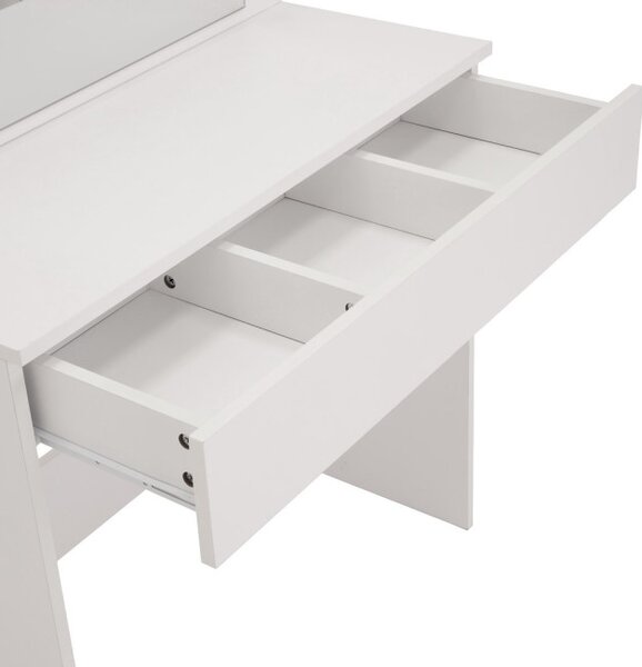 Toaletný stolík s LED zrkadlom biely 140x41,5x80cm