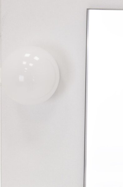Toaletný stolík s LED zrkadlom biely