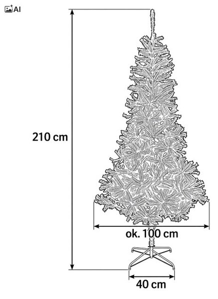 Vianočný stromček ISABEL 220 cm