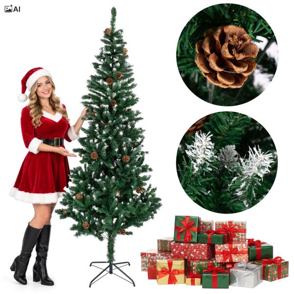 Vianočný stromček so šiškami MERRY 220 cm