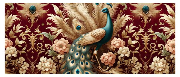 Obraz – Elegantný páv (120x50 cm)