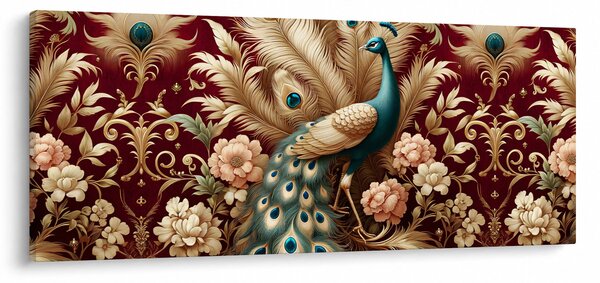 Obraz – Elegantný páv (120x50 cm)