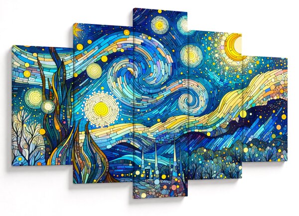 Obraz – Mozaika hviezdnej noci (150x105 cm)