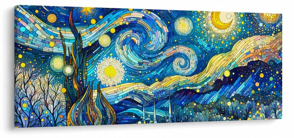 Obraz – Mozaika hviezdnej noci (120x50 cm)
