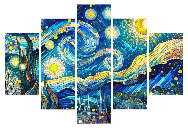 Obraz – Mozaika hviezdnej noci (150x105 cm)