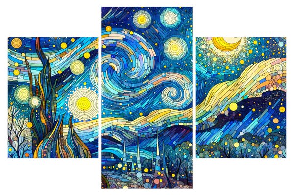 Obraz – Mozaika hviezdnej noci (90x60 cm)