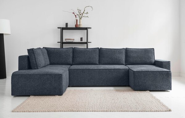 SEDACIA SÚPRAVA, textil, tmavomodrá MID.YOU - Sedačky, Online Only