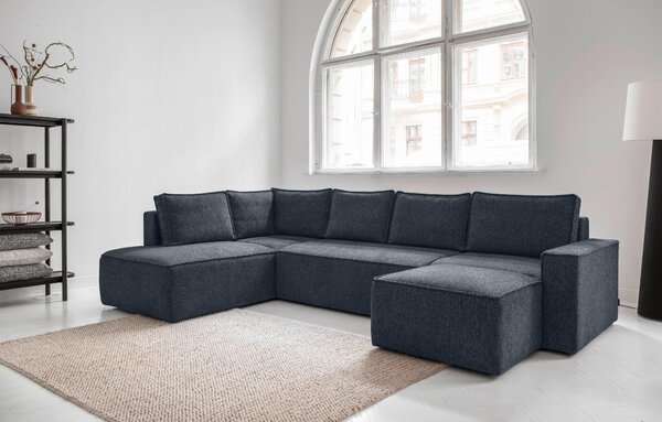 SEDACIA SÚPRAVA, textil, tmavomodrá MID.YOU - Sedačky, Online Only