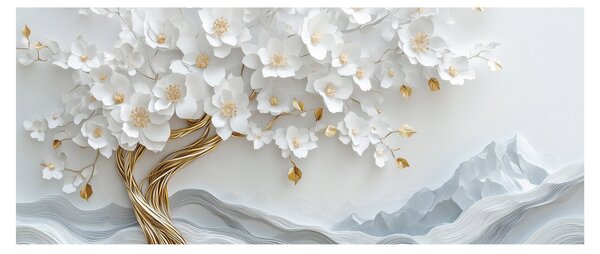 Obraz – 3D elegantný strom života (120x50 cm)