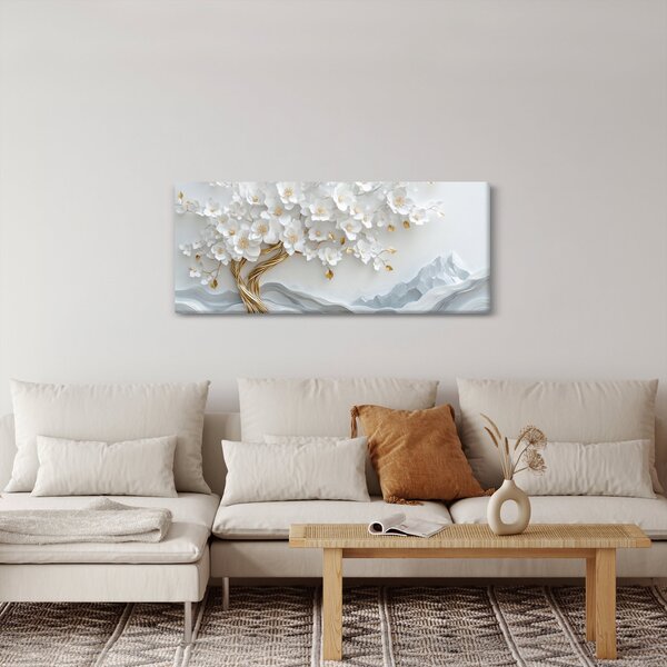 Obraz – 3D elegantný strom života (120x50 cm)