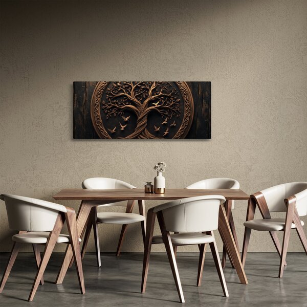 Obraz – Drevený strom života (120x50 cm)