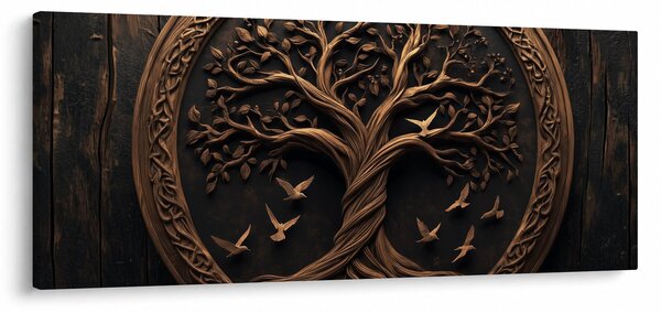 Obraz – Drevený strom života (120x50 cm)