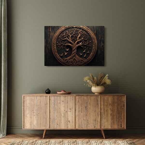 Obraz – Drevený strom života (90x60 cm)