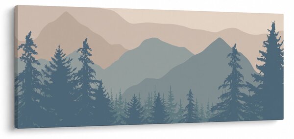 Obraz - Tyrkysové hory N⁰2 (120x50 cm)