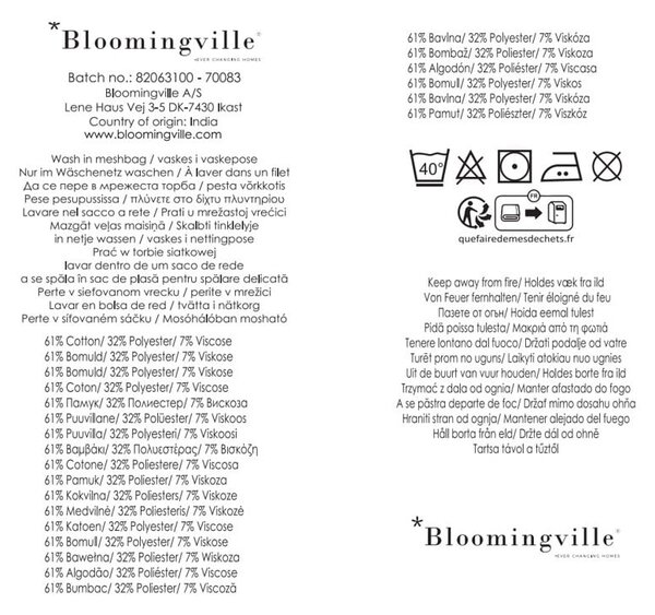 Hnedá deka z recyklovanej bavlny 130x160 cm Anniversary – Bloomingville