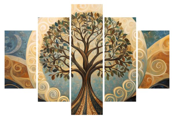 Obraz – Strom života a špirály (150x105 cm)