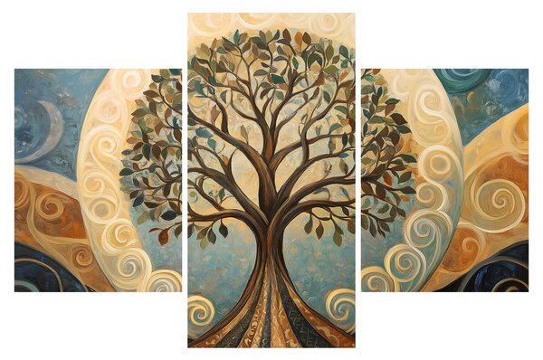 Obraz – Strom života a špirály (90x60 cm)