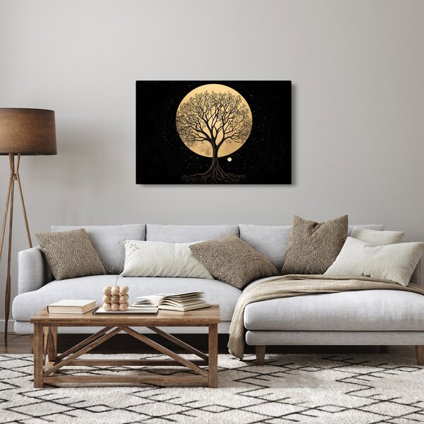 Obraz – Strom v zlatom splne I. (90x60 cm)