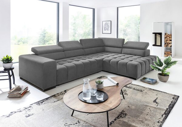 ROHOVÁ SEDAČKA, textil, sivá Livetastic - Sedačky, Online Only